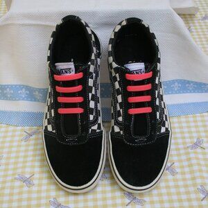 Checkered Canvas and Suede Vans